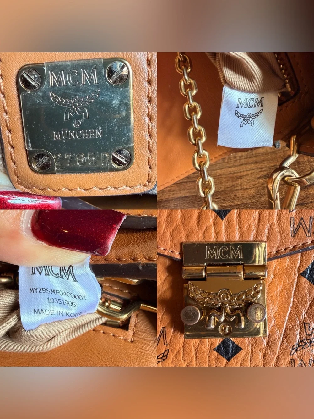 MCM Visetos Mini Crossbody / Shoulder Bag – Cognac Brown